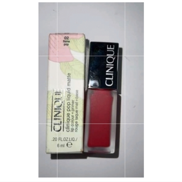 Clinique Pop Liquid Matte Lip Color + Primer, No. 04 Fire Pop, 0.2 Ounce - Picture 2 of 2